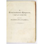 STASZIC Stanislaw - O ziemiorodztwie Karpatow, i inne gor i rownin Polski. [Warsaw 1816]. Druk. Rządowa. 8, s....