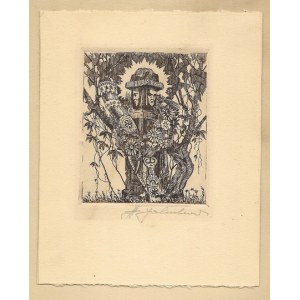 JAKUBOWSKI S. - Swiatowid. Etching signed in pencil.