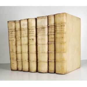 Seven volumes (of nine) of the Library of the Polish Brothers, Amsterdam 1656-1692