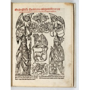 ZABOROWSKI S., BURCHARD J. - Ordo Misse. Cracow 1512. an early printing by F. Ungler