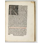 ZABOROWSKI S., BURCHARD J. - Ordo Misse. Cracow 1512. an early printing by F. Ungler