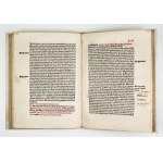 ZABOROWSKI S., BURCHARD J. - Ordo Misse. Cracow 1512. an early printing by F. Ungler