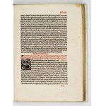 ZABOROWSKI S., BURCHARD J. - Ordo Misse. Cracow 1512. an early printing by F. Ungler