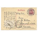 Letter from Reymont to his sister Wacława on a correspondence card, dated. 24 June 1914 in Bad Nauheim.