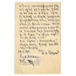Letter from Reymont to his sister Wacława on a correspondence card, dated. 24 June 1914 in Bad Nauheim.