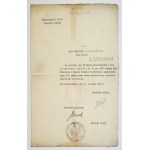 Official nomination signed by Chief J. Pilsudski and Prime Minister J. Nowak, dat....