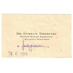 [DOBRUCKI Gustaw]. Dr. Gustaw Dobrucki. Minister of Religious Denominations and Public Enlightenment.