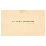[SZLAGOWSKI Antoni]. Ks. Antoni Szlagowski Biskup Sufragan Warszawski.
