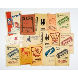 [PHOTOGRAPHY, advertising envelopes]. Collection of 16 Polish interwar envelopes for photographic prints.