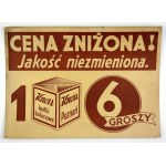 [KNORR]. Cena zniżona! Jakość niezmieniona. Kostki bulionowe Knorr, Poznań. 6 groszy.