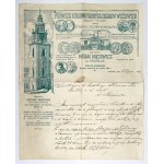 Clocks. Commercial letter of the First National Tower Clocks Factory. Krosno 1913.