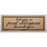 OSTRZEGA się przed złodziejami kieszonkowymi. [1948].