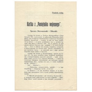 EXCERPT from War Diary. The Sieroszewski-Sikorski Case. Reading the open letter from...