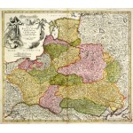 Map of Poland and Lithuania by J. B. Homann, circa 1707