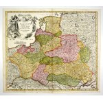 Map of Poland and Lithuania by J. B. Homann, circa 1707