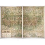 [TATRY]. Map of the Tatra Mountains. Color map form. 81.4x111 cm. 1923.