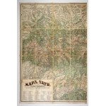 [TATRY]. Map of the Tatra Mountains. Color map form. 81.4x111 cm. 1923.