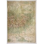 [TATRY]. Map of the Tatra Mountains. Color map form. 81.4x111 cm. 1923.