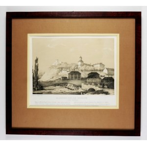 [CZARNOKOZIŃCE]. Czarnokozince on the Zbrucz River (Podolia Governorate). Tinted lithograph, 19.7 x 28 cm,...
