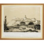 [CZARNOKOZIŃCE]. Czarnokozince on the Zbrucz River (Podolia Governorate). Tinted lithograph, 19.7 x 28 cm,...