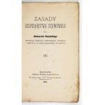 KARPIŃSKI Aleksander - Principles of pond farming. Warsaw 1876. ed. Gazeta Rolnicza. 16d, p. [4], VII, [1],...