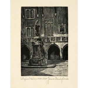 BENEDYKTOWICZ Janusz (1918-2001) - Collegium Maius w 1939 r. Drzeworyt sygn. ołówkiem.