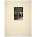 BENEDYKTOWICZ Janusz (1918-2001) - Collegium Maius w 1939 r. Drzeworyt sygn. ołówkiem.