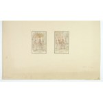 Daniel Mikołaj CHODOWIECKI (1726–1801) – Two hand-drawn sketches for the print series "Pierre Terrail de Bayard"....