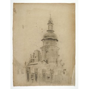 ŁOTOCKI K. (1882-1942) – Kościół OO. Bernardynów we Lwowie. Niesygn. rysunek ołówkiem.