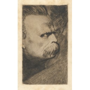 SIEDLECKI, Franciszek (1867–1934) – Friedrich Nietzsche. Unsigned etching.