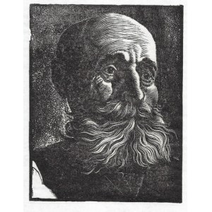 STELLER, Paweł (1895–1974) – Portrait of an Old Man. Unsigned woodcut.