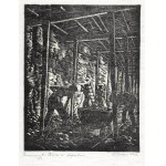 STELLER, Paweł (1895–1974) – Work in the Mine. 1933. Woodcut, inv. no.