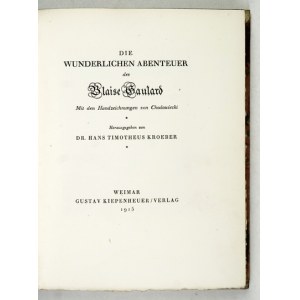 NOBLE, Eustache Le — The Whimsical Adventures of Blaise Gaulard. With hand-drawn illustrations by Chodowiecki....