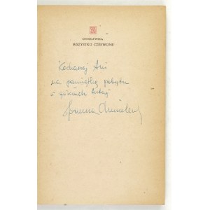 Joanna CHMIELEWSKA – *Everything Is Red*. 1974. Dedication by the author