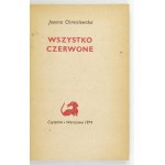 Joanna CHMIELEWSKA – *Everything Is Red*. 1974. Dedication by the author