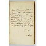 MUCZKOWSKI J. – Grammatyka języka polskiego. 1836. Dedykacja autora