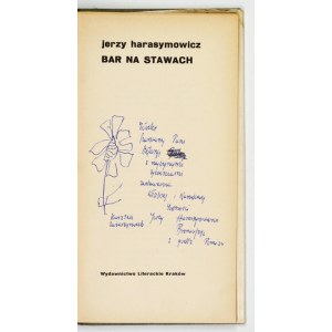 HARASYMOWICZ, J. — *Bar na Stawach*. 1974. Dedication and a small drawing by the author.