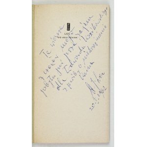 LEC S. J. – Do Abla i Kaina. 1961. Dedykacja autora dla E. Kozikowskiego