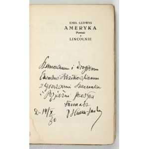 LUDWIG E. – Ameryka. T. 1. Przeł. Paweł Hulka-Laskowski. Z dedykacją tłumacza dla E....
