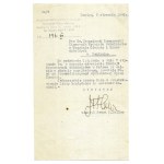 [HALLER, Józef]. A one-page typewritten document concerning the organization of education in postwar Poland, bearing a signature...