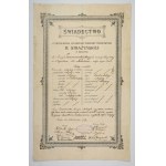 [RYDEL, Lucjan]. The signatures of Lucjan Rydel and other educators on the certificate of completion from the Higher Educational Institution for Women ...