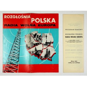 [RADIO Wolna Europa, folder]. Folder informacyjny Rozgłośni Polskiej RWE wydany zapewne w połowie lat 60.