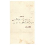 [INVITATION]. A handwritten invitation form for the officer corps of the 1st Bridge Battalion in Kraków on...