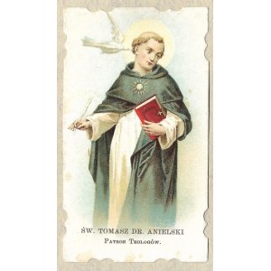 ŚW. TOMASZ dr. Anielski. Patron teologów. 1897.