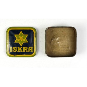[ISKRA and Karmański, Kraków]. Iskra [metal box for typewriter ribbon].