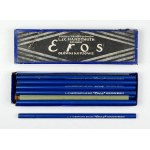 [HARDTMUTH L. i. C., Polish Pencil Factory, Lechistan S.A.]. Cardboard box for Eros carbon pencils, containing a set of 12...
