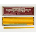 [HARDTMUTH L. i. C., Polish Pencil Factory, Lechistan S.A.]. Cardboard box for Eureka carbon pencils with a set of ...