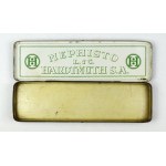 [HARDTMUTH L. i. C., Polish Pencil Factory, Lechistan S.A.]. Empty metal box for Mephisto pencils.