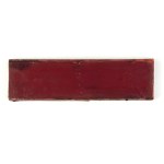 [MAJEWSKI Stanisław, Aktiengesellschaft für Bleistiftfabriken, Pruszków]. Kartonverpackung für „Demon“-Bleistifte, in der noch ein Bleistift erhalten ist...