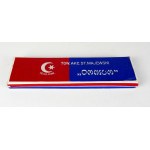 [MAJEWSKI Stanisław, Pencil Factory Joint-Stock Company, Pruszków]. A box for red-and-blue Omnium carbon pencils with a...